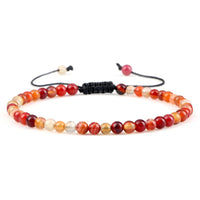 4mm Natural Stone Bead Adjustable Bracelet - 17 Options