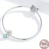 925 Sterling Silver Daisy & Firefly Charm