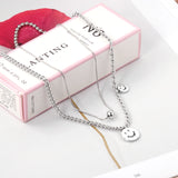 Stainless Steel Smile Necklace - 2 Colours
