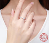 925 Sterling Silver Simple Stackable Cubic Zirconia Ring
