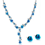 Fashion Rhinestone Acrylic Rose Set - 2 Colours
