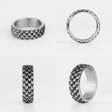 Stainless Steel Dragon Scale Ring