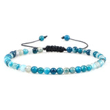 4mm Natural Stone Bead Adjustable Bracelet - 17 Options