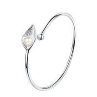 925 Sterling Silver Open Adjustable Freshwater Pearl Bangle