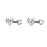 925 Sterling Silver Small Ball Back CZ Studs - 7 Options