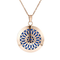 Stainless Steel Rose Gold Aromatherapy Necklace - 28 Options
