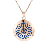 Stainless Steel Rose Gold Aromatherapy Necklace - 28 Options