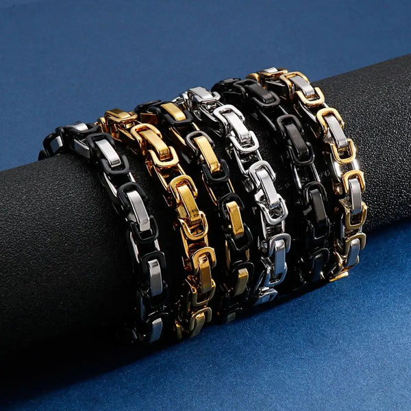 Stainless Steel 4/6/8mm Width Dubai Chain Bracelet