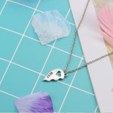 Fashion 2pcs Best Friend Heart Necklace/Keyring/Set