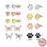 925 Sterling Silver Stud Earrings - 25 Options
