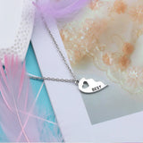 Fashion 2pcs Best Friend Heart Necklace/Keyring/Set
