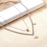 Stainless Steel Smile Necklace - 2 Colours