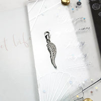 925 Sterling Silver Angel Wings Pendant Charm