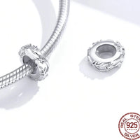 925 Sterling Silver Elegant Vine Leaf Stopper Charm