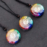 Round Swirl Orgonite Pendant Necklace