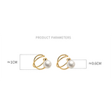 925 Sterling Silver Gold Plated Freshwater Pearl Clip On Earrings
