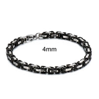 Stainless Steel 4/6/8mm Width Dubai Chain Bracelet