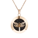 Stainless Steel Rose Gold Aromatherapy Necklace - 28 Options