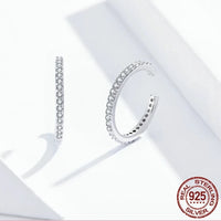 925 Sterling Silver Simple Zircon Ear Cuff