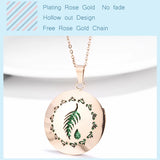 Stainless Steel Rose Gold Aromatherapy Necklace - 28 Options