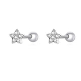 925 Sterling Silver Small Ball Back CZ Studs - 7 Options
