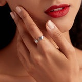 925 Sterling Hugging Hands Open Ring - 2 Colours