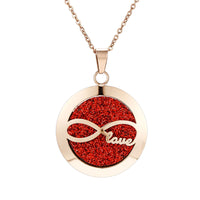 Stainless Steel Rose Gold Aromatherapy Necklace - 28 Options