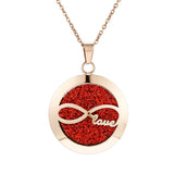 Stainless Steel Rose Gold Aromatherapy Necklace - 28 Options