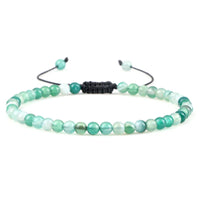 4mm Natural Stone Bead Adjustable Bracelet - 17 Options