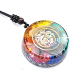 Round Swirl Orgonite Pendant Necklace