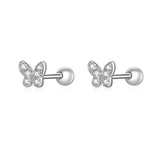 925 Sterling Silver Small Ball Back CZ Studs - 7 Options