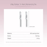 925 Sterling Silver Sparkling CZ Drop Earrings