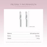 925 Sterling Silver Sparkling CZ Drop Earrings