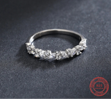 925 Sterling Silver Stackable Geometric Cubic Zirconia Ring