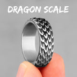 Stainless Steel Dragon Scale Ring
