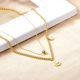 Stainless Steel Smile Necklace - 2 Colours