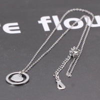 Stainless Steel Heart/Circle Initial Necklace - 27 Options