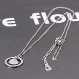 Stainless Steel Heart/Circle Initial Necklace - 27 Options