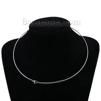 Stainless Steel Collar Necklace - 2 Lengths