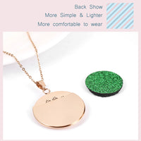 Stainless Steel Rose Gold Aromatherapy Necklace - 28 Options