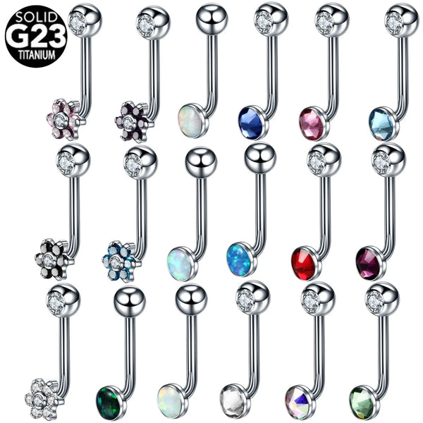 G23 Titanium Opal/Crystal Vertical Bar - 16 options