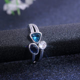 Fashion Round Oval Triangle CZ Ring