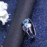 Fashion Round Oval Triangle CZ Ring