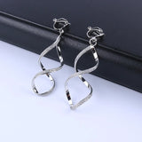 Fashion Irregular Wave Glitter Clip on Earrings - 4 Colours