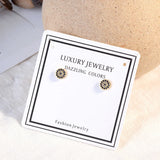 925 Sterling Silver Blue/Clear Round Stud - 2 Options