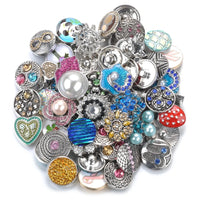 10pcs/lot 18mm Random Alloy Snap Charms