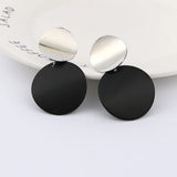 Fashion Metal Round Disc Statement Non Pierced Clip On Earrings - 5 Options