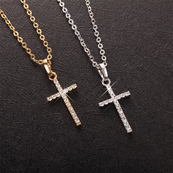 Stainless Steel Cross Necklace - 2 Options