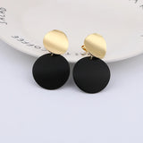 Fashion Metal Round Disc Statement Non Pierced Clip On Earrings - 5 Options