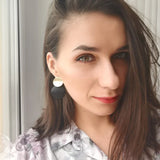 Fashion Metal Round Disc Statement Non Pierced Clip On Earrings - 5 Options